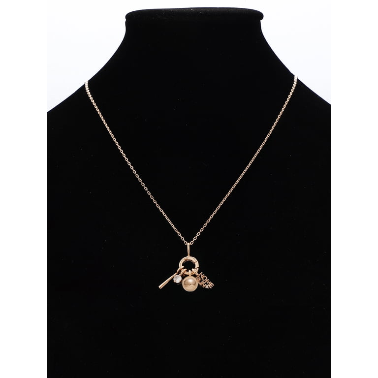 Believe by Brilliance Baseball Removable Charms Necklace in 14KT