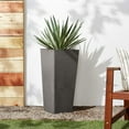 thumbnail image 3 of Arcadia Garden Products 13x13x28" PSW Contempo Tall Square Planter, Chocolate, 3 of 11
