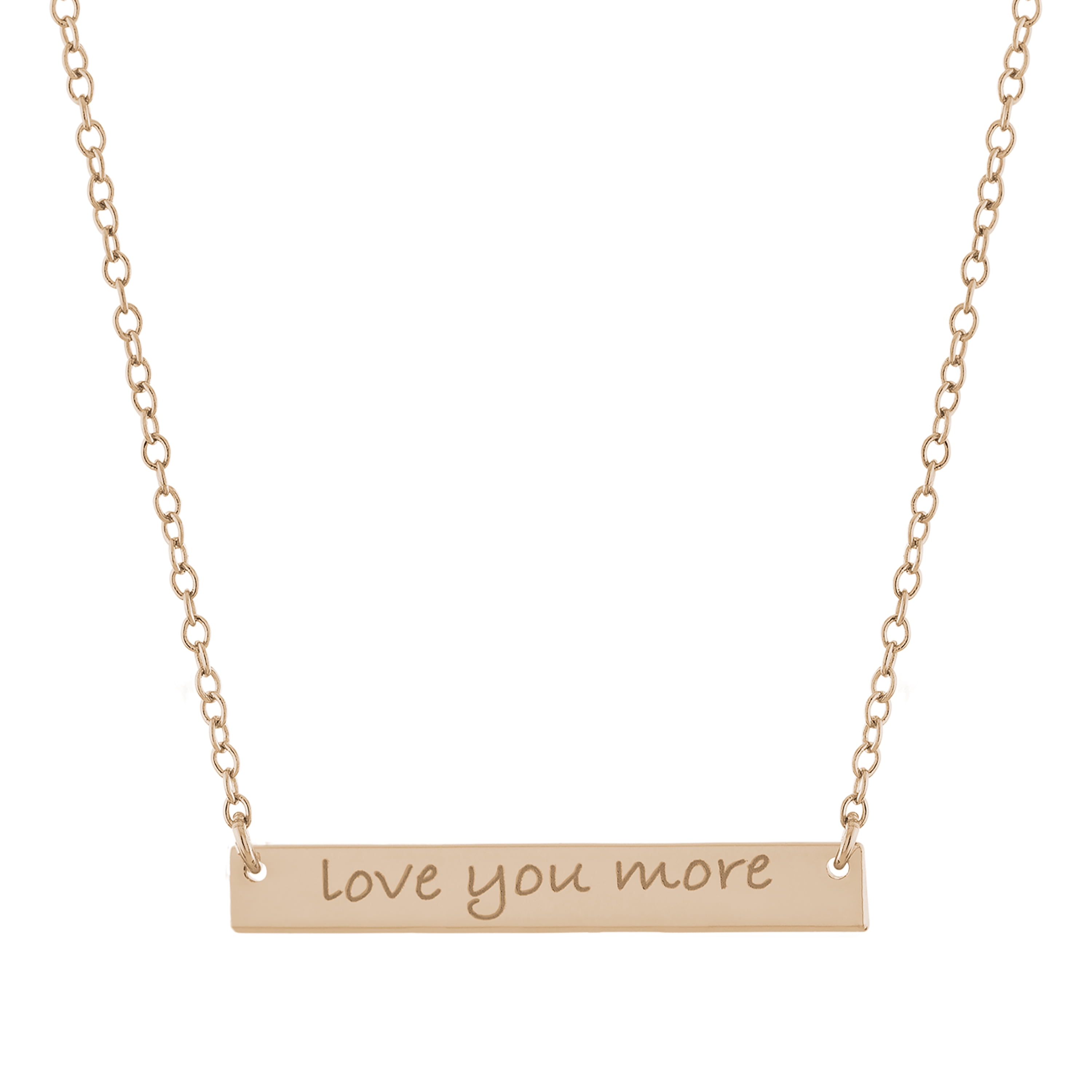 love you more necklace gold