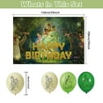 thumbnail image 3 of 32 Pcs For Princess Tiana and the Frog Cartoon-Themed Party Decoration Set - Includes Backdrop, Cake Topper, 12 Cupcake Toppers, and 18 Balloons for Celebratory Occasions, 3 of 5
