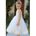 thumbnail image 4 of Ekidsbridal Girl Christening Flower Girl Dress - Ivory Lace Heart Cutout with Petals 185T-A (Size: M-12), 4 of 5