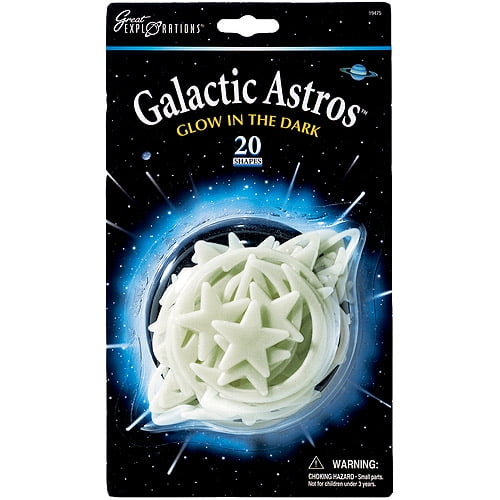 Glow In The Dark Pack, Galactic Stars, 20pk