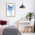 thumbnail image 2 of Stupell Industries Blue Bell Bow Illustration Gold Framed Floater Canvas Wall Art, design by LSR Design Studio, 2 of 9