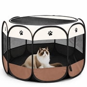 Portable Pet Playpen, Puppy/Cat Playpen Foldable Pet Exercise Pen Tents Dog Kennel for Indoor Outdoor