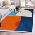 thumbnail image 3 of Rectangle Area Rug 4x6ft,Abstract Minimalist Aesthetic Color Block Washable Carpet Non-Slip Runner Accent Rugs Indoor Floor Mat for Bedroom Living Room Decor,Boho Terracotta, 3 of 9