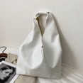 thumbnail image 1 of Bolsa con asa superior de gran capacidad a la moda de mano sólido de cuero portátil para mujer JShteea Para Estrenar, 1 of 9