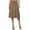 Khaki, variant on VUPSGEZ Women's Simple Comfort Basic Stretch A Line Flared Knee Length Skirt (Blue1,XL)