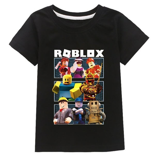 ROBLOX Camiseta de manga corta bidimensional para niños y niñas, ropa de moda periférica de juego, algodón fino, nuevo