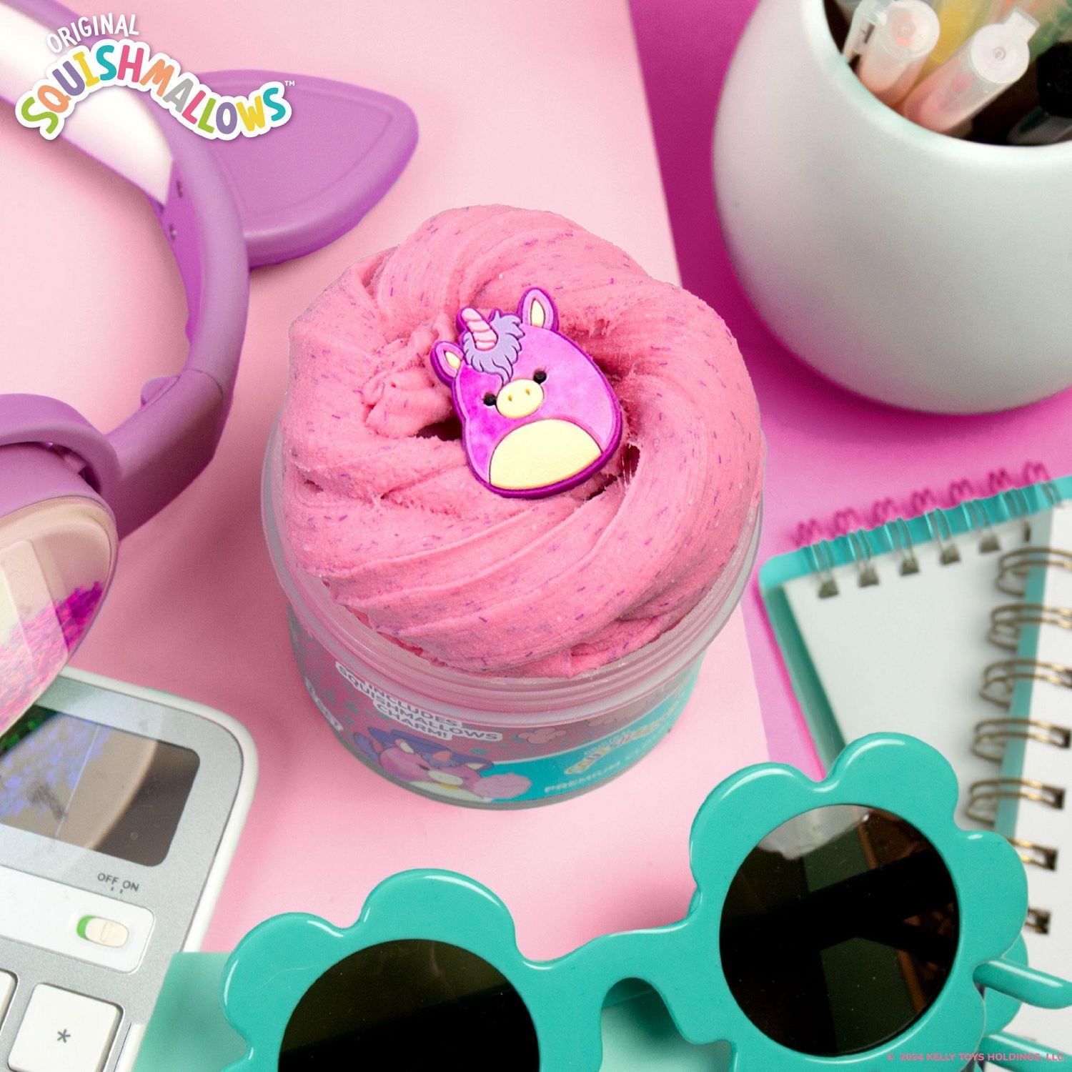 Original Squishmallows™ Lola la licorne Substance Gluante Nuage De Qualité Supérieure, Parfumée à La Baebe à Papa