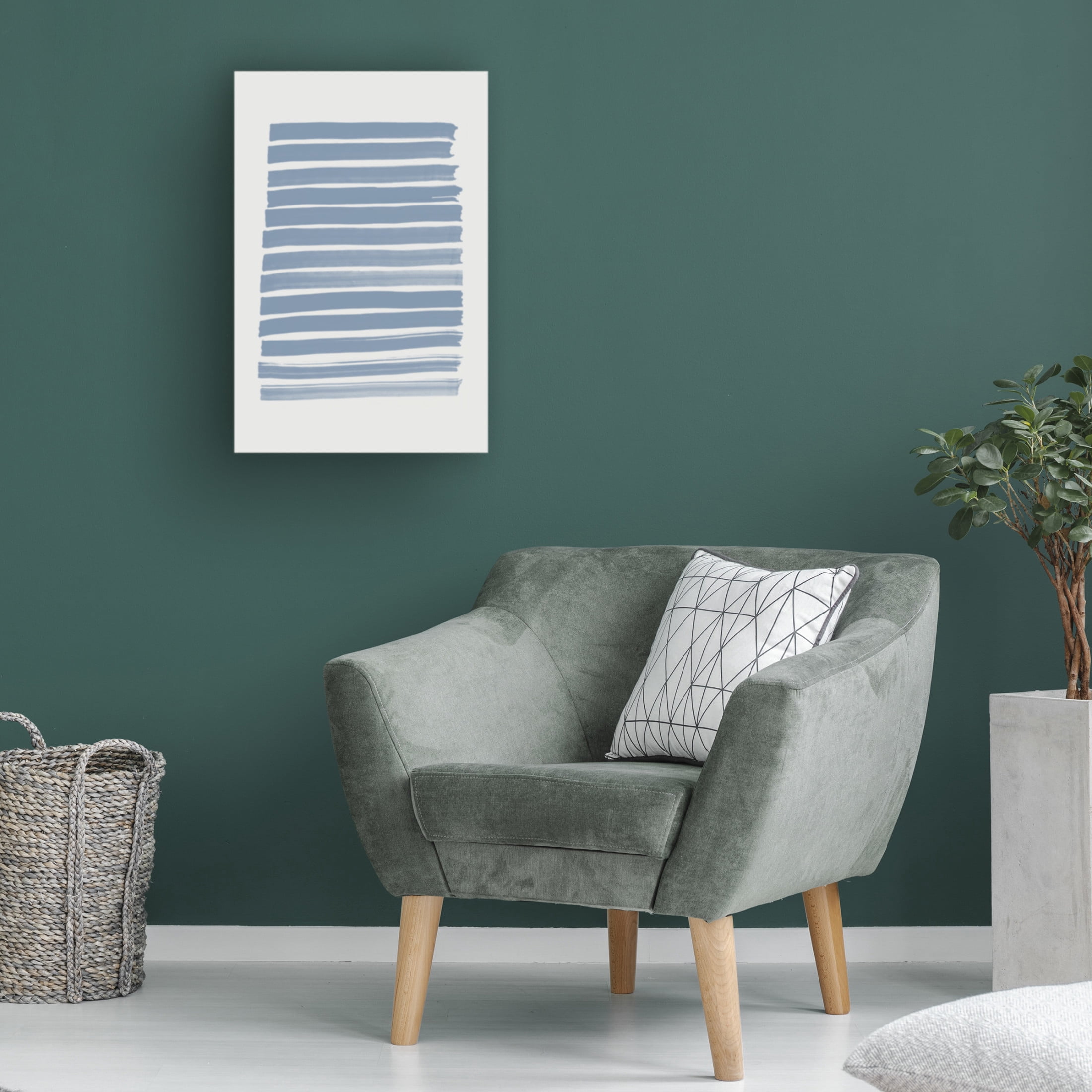Trademark Fine Art Pictufy Studio Blue Strokes Canvas Wall Art