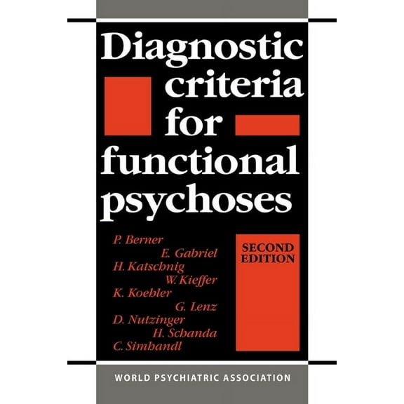 Diagnostic Criteria for Functional Psychoses, (Paperback)