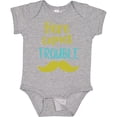 thumbnail image 3 of Inktastic Here Comes Trouble, Mustache, Moustache Boys or Girls Baby Bodysuit, 3 of 5