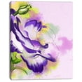 thumbnail image 2 of Abstract Blue Flower Watercolor - Floral Canvas Art Print, 2 of 4
