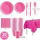 thumbnail image 5 of Juego de Vajilla de Fiesta Rosa Adecuado para Bodas y Cumpleaños, 5 of 7