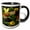 Black/White, variant on 3drose, Food Healthy Eating Fruits Vegetables Nuts, 11oz Magic Transforming Mug