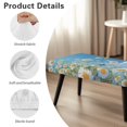 thumbnail image 6 of Jiueut Butterfly Daisy Pattern Bench Covers for Dining Room, Dustproof Rectangle Dining Chair Slipover Easy to Clean Bench Seat Protection for Dining Room, Kitchen, Bedroom, 6 of 7