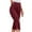 Wine, variant on Ltctricy Capri Leggings for Women High Waisted Pull on Stretch Dressy Casual Cropped Trousers Workout Yoga Pants