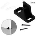 thumbnail image 5 of 2 Pieces Sliding Barn Guides ,Smoothly and Quietly, Floor Mount ,with Screws ,Swinging Reduce ,Matte Black Bottom Guide Door non slotted, 5 of 8