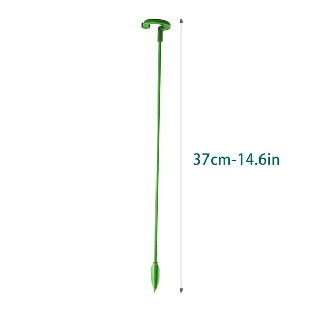 Estacas de soporte para plantas: estacas de plástico de 10 para plantas y verduras, tallos verdes de planta de 6,7" 10,7" 14,6", estacas anti-alojado para rosas, peonías, lirios, tomates