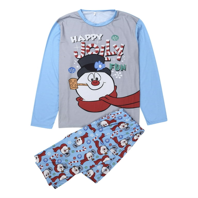 Family Matching Christmas Pajama Set Winter Holiday Polar Bear Print Long  Sleeve Top + Plaid Pants 