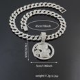 thumbnail image 4 of Men Women Hip Hop Hourglass Pendant Necklace 15mm Crystal Cuban Chain Iced Out Bling Necklaces Fashion Charm Jewelry, 4 of 7