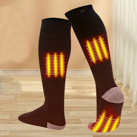 Cadancy Electric Socks for Men Women Rechargeable Thermal Winter Outdoor Heated Sock Feet Warmer Soft Comfy Washable Cold Weather Hiking Skiing Hunting Heating Stocking