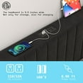 thumbnail image 7 of Papajet Full Size Bed Frame with Velvet Upholstered Headboard & Wood Slats, Black, 7 of 7