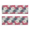 thumbnail image 2 of Dahlia Flower Bench Cushion Set of 2, Hand Drawn Repeating Big and Small Flowers Motif with Color Element Effects, Standard Size Foam Pad and Decorative Cover, Multicolor, by Ambesonne, 2 of 4