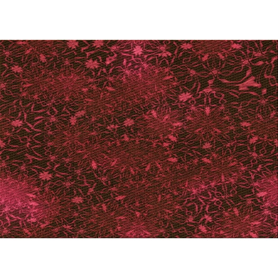 Ahgly Company Machine Washable Indoor Rectangle Transitional Saffron Red Area Rugs, 3' x 5'