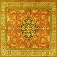 thumbnail image 1 of Ahgly Company Indoor Square Persian Yellow Traditional Area Rugs, 4' Square, 1 of 4