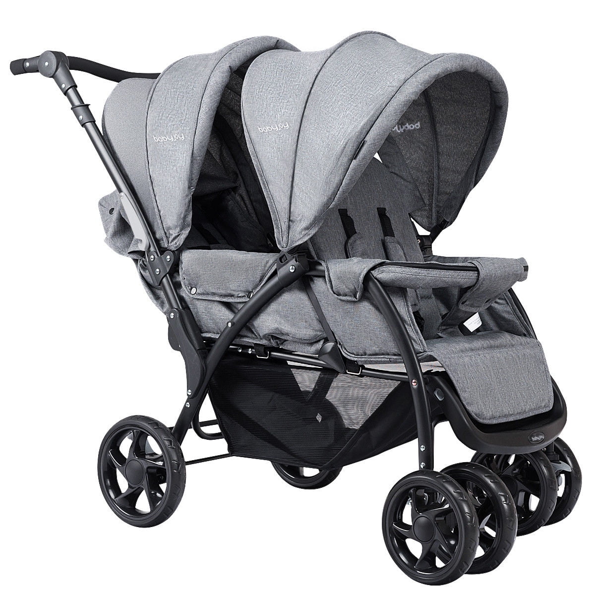 black double pushchair