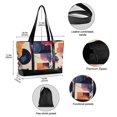thumbnail image 2 of FORMRS Canvas Laptop Tote Bag for Women with 15.6" Computer Compartments Shoulder Handbag, Flowers Pattern Style, 2 of 7