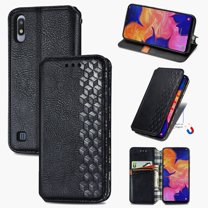 Galaxy A10 Wallet Case, Dteck Premium PU Leather Flip Folio Wallet Case with Card Slot Magnetic Closure Case for Samsung Galaxy A10 , Black