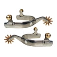 thumbnail image 1 of 2x Caballo de montar de acero inoxidable con botas grabadas en cobre estilo antiguo occidental Mujeres Argent, 1 of 6