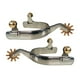 thumbnail image 1 of Espuelas Sunnimix 1 par de espuelas de vaquero occidental de acero inoxidable Mujer Plata, 1 of 6