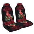 thumbnail image 2 of Cardinal Merry Christmas Seat Covers Cars, ​Car Truck SUV 2 Piec, 2 of 5