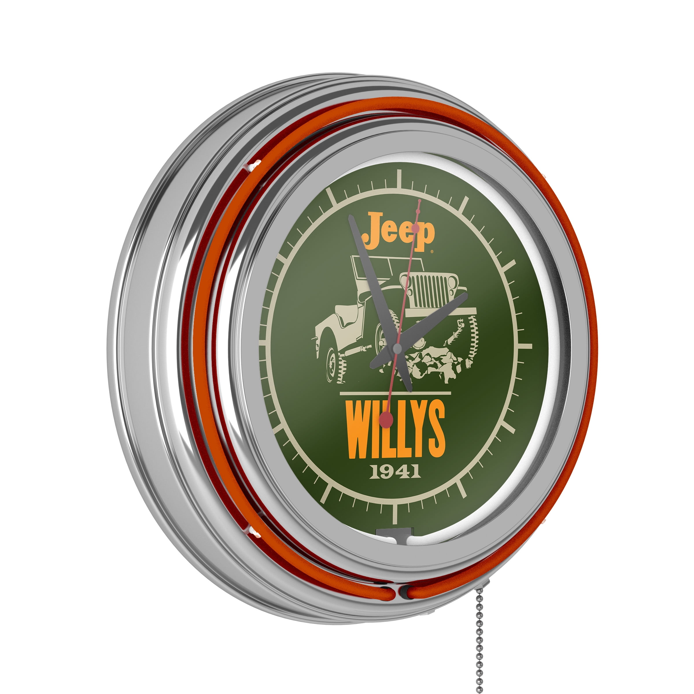 Willys Jeep Sales Parts Service Dealer Auto Car Sign Wall Clock 