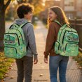 thumbnail image 3 of Chririnla Green Dump Truck Pattern Kids School Backpack for Girls with Breathable, Soft Lightweight 17 Inch Toddler Bookbag for Outdoor Activities Middle School, 3 of 10