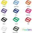 thumbnail image 2 of 66 Pcs Plastic Slides Buckle 11 Colors Rectangle Slide Buckles for Strap Fastener Backpack Belt Crafts Sewing Making Mixed Color 1box, 2 of 7