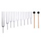thumbnail image 1 of Diapasones Sensoriales, 174 HZ 285 396 417 528 639 741 852 963 HZ Frecuencias 9 Piezas Diapasones Para Aliviar El Estrés Con Mazos Para Calmar, 1 of 7