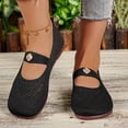 thumbnail image 4 of Women's Wide Toe Box Lightweight Walking Shoes Breathable Slip On Ballet Flat Shoe Mesh Slip On Loafers, 4 of 8