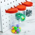 thumbnail image 3 of Pegboard Accessories Organizer Storage Jars Pegboard Bins Plastic Pegboard Jars Impact Resistant Pegboard Jars for Craft Sewing Garage Storage (4 Pieces), 3 of 7