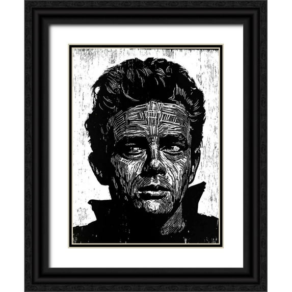 Shigley, Neil 15x18 Black Ornate Wood Framed with Double Matting Museum Art Print Titled - James Dean