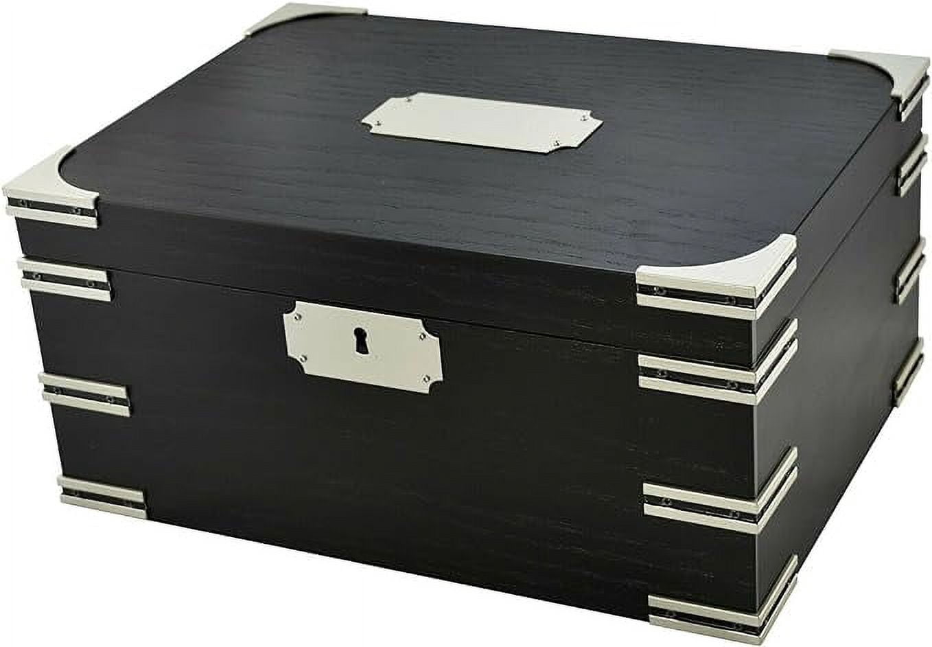 Quality Importers HUM-100IS Ironsides 100 Cigar Humidor With Metal Corner Protectors