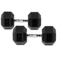 thumbnail image 2 of Gianna 2Pcs 50 lbs Hex Dumbbells with Rubber Coated, Hand Weights for Exercises and Fitness, 2 of 6