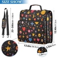 thumbnail image 2 of FORMRS Zipper Binder with Shoulder Strap 2-inch Ring 500 Sheet Capacity File Bag, Moon Pattern, 2 of 5
