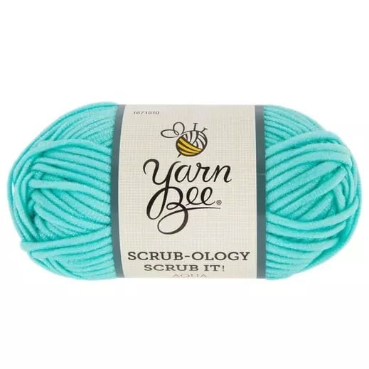 Yarn Bee Scrub-Ology Scrub It Yarn, Bulky 100% Nylon, 79 yards, Aqua
