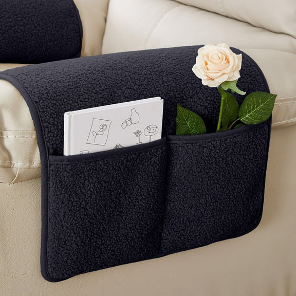 HCJKDU Armrest Cover, Recliner Chair Protector, Furniture Protector Slip, Side Storage Pocket, Stretch Armchair Couch Arm Rest Cover for Recliner, Chair, Sofa