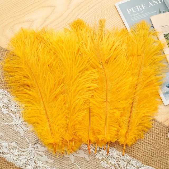 10 piezas de plumas de avestruz multicolor plumas de avestruz decorativas rosa oro púrpura pluma artesanal moda DIY grandes centros de mesa de fiesta de plumas para el hogar boda fiesta decoración