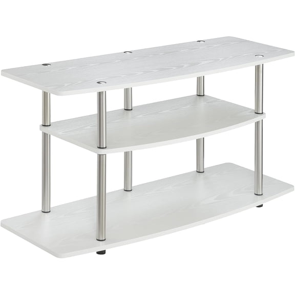 CHTER Designs2Go 3-Tier Wide TV Stand, White